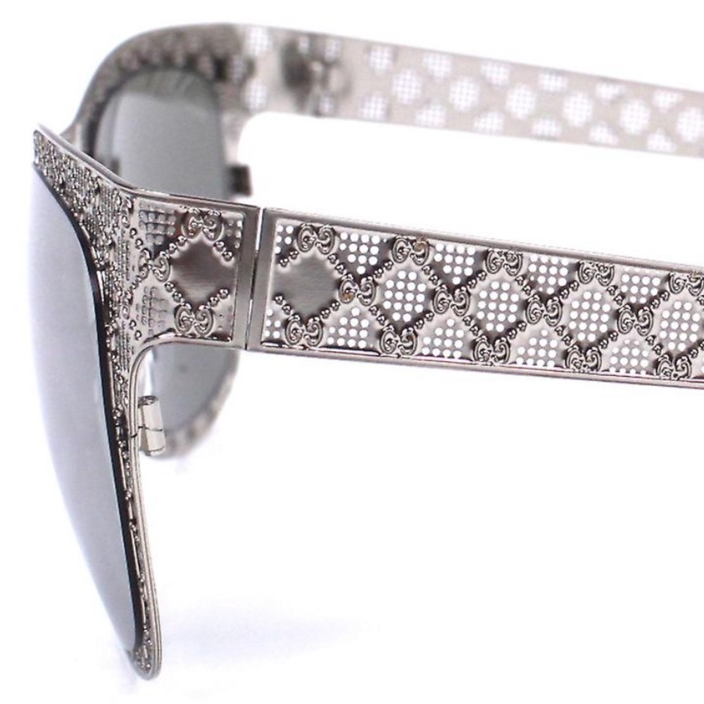 NEW GUCCI MESH SILVER SUNGLASSES GG4266 DIAMANTÉ SEE THROUGH MEN WOMEN LACE G CA